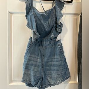 Jean romper: NEVER WORN